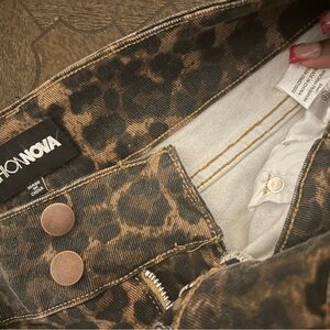 Fashion Nova Brown Leopard Print Women's Jeans
